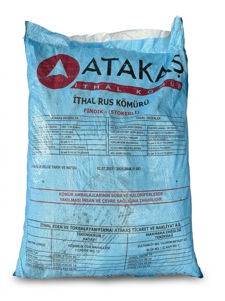 Atakaş İthal Rus Fındık Kömür (12 - 24 mm)